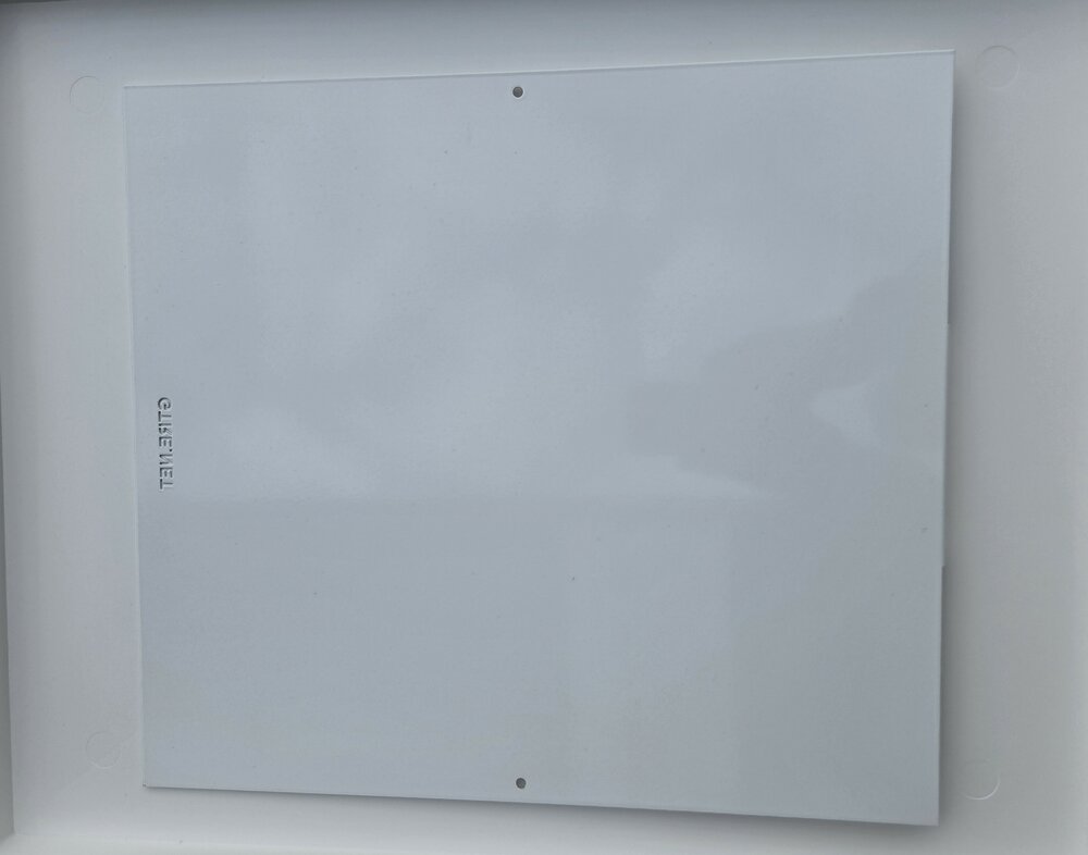 Zijpaneel voor kooiserie 90/40 - 120/40 wit gepoedercoat