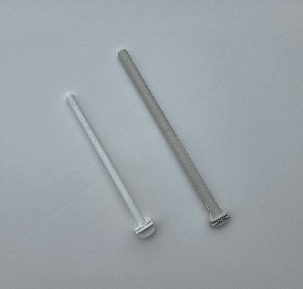 Witte indraai zitstok plastic  