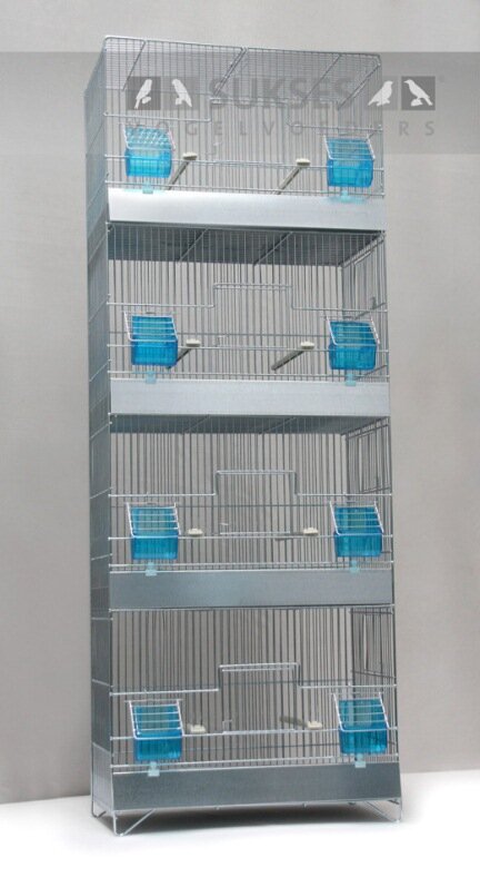 Stapelkooi 4-delig 114x39x23 cm (hxbxd) met ijzeren voorklep laden en bodemroosters