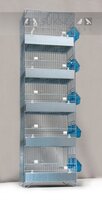 Stapelkooi 5-delig 104x31x20 cm (hxbxd) met ijzeren voorklep laden en bodemroosters