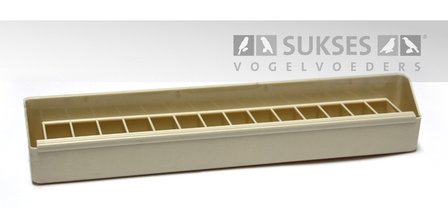 Plastic voerbak beige voor kooiserie 90/40 - 120/40