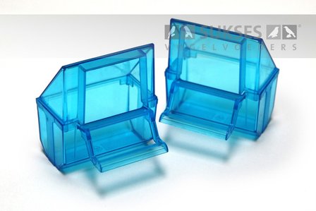 Plastic voerbakje blauw voor kooiserie 31/1 t/m 55/2