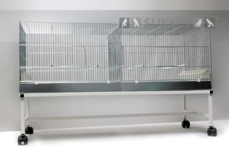 Ijzeren onderstel op wielen met rem voor 90/50 kooiserie 30x90x50 cm (hxbxd)